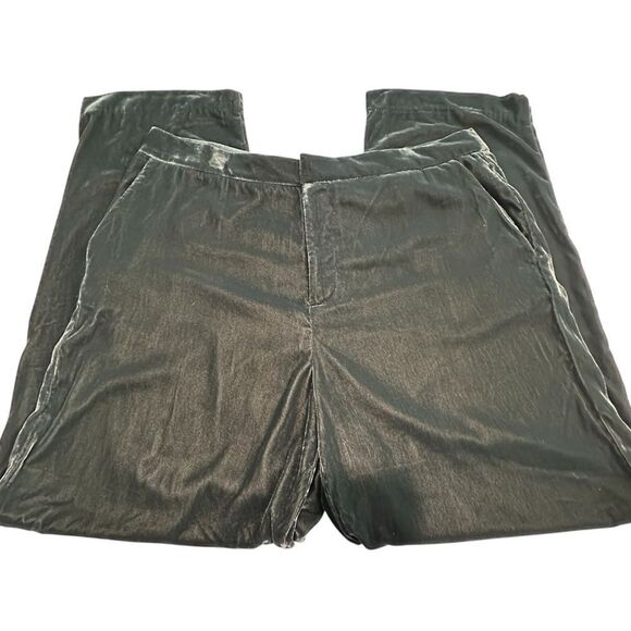 A New Day Womens Emerald Green Velvet Trouser Pants, Plus 17 - Picture 4 of 12